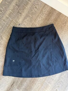 G/FORE Navy Embroidered Wrap golf Skirt